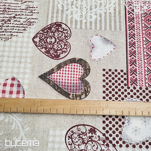 Tessuto decorativo MAX LOVE bordeaux