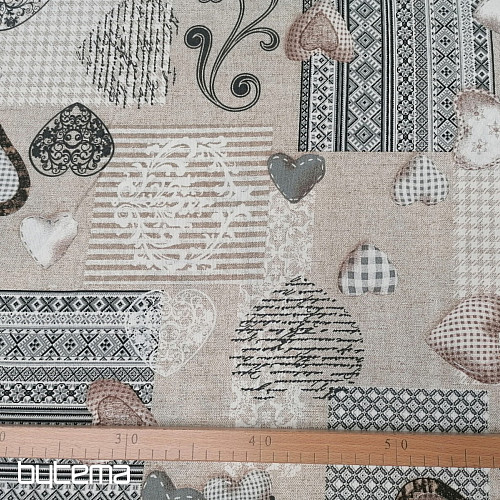 Tessuto decorativo MAX LOVE grigio