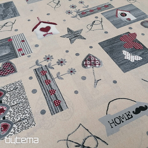 Tessuto decorativo ZERMAT bordeaux
