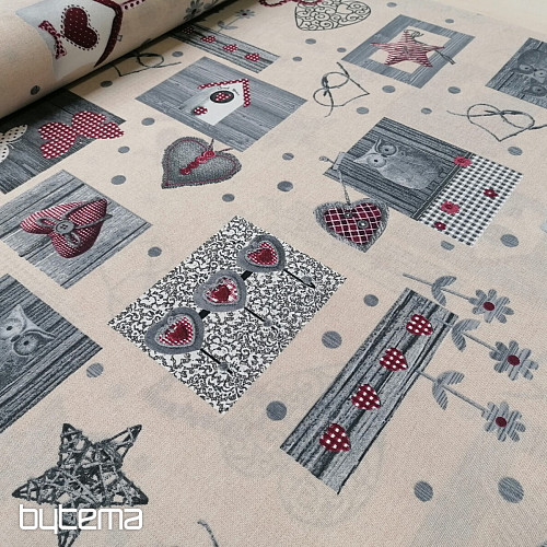 Tessuto decorativo ZERMAT bordeaux