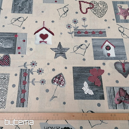 Tessuto decorativo ZERMAT bordeaux