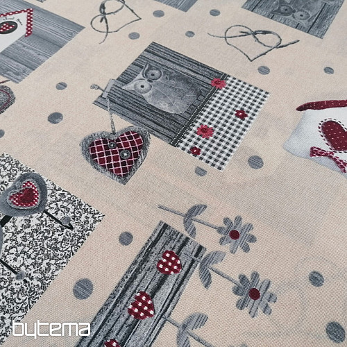 Tessuto decorativo ZERMAT bordeaux