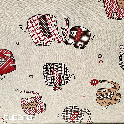 Tessuto decorativo ELEFANTI