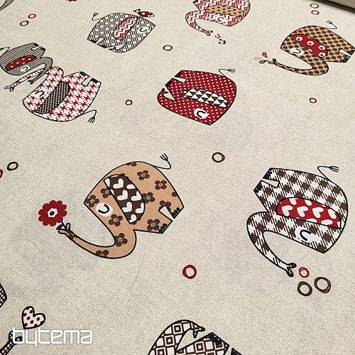 Tessuto decorativo ELEFANTI