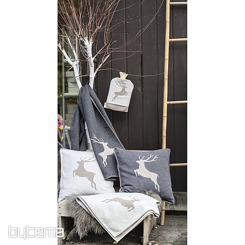 Coperta in cotone DF SYLT DEER ANTRACITE