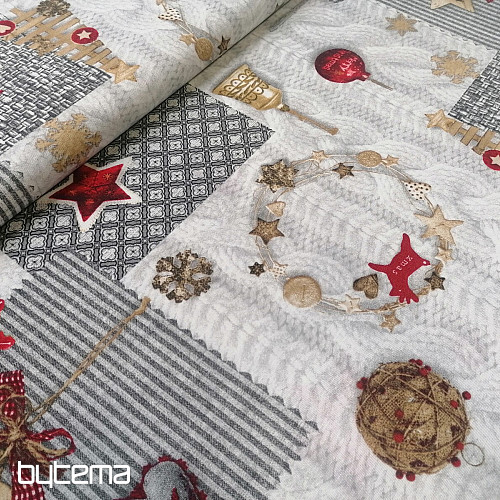 Tessuto decorativo NEVADA rosso