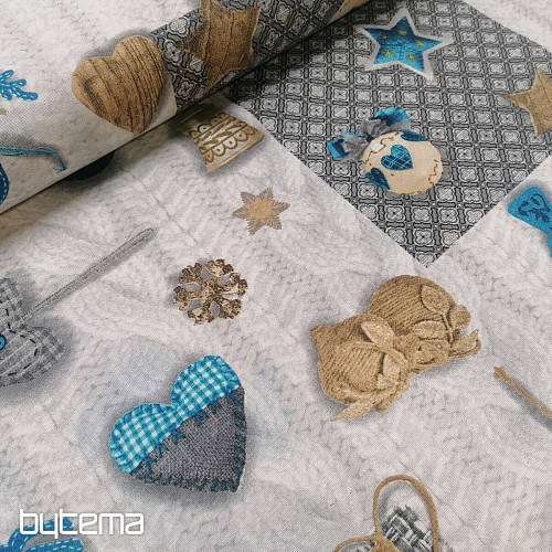 Tessuto decorativo NEVADA blu