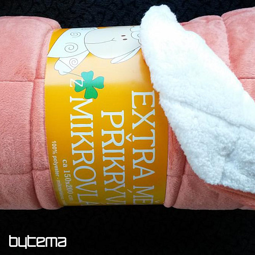 coperta in microfibra EXTRA SOFT SHEEP punto salmone
