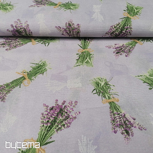 Tessuto decorativo bouquet LAVANDA LILLA
