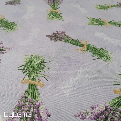 Tessuto decorativo bouquet LAVANDA LILLA