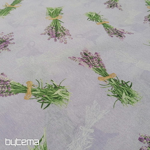 Tessuto decorativo bouquet LAVANDA LILLA