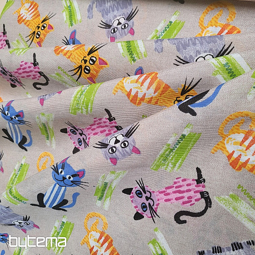 Tessuto decorativo GATTI MULTICOLORE