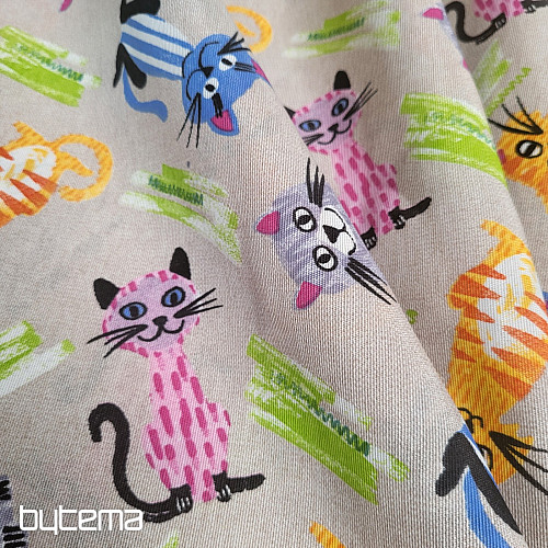 Tessuto decorativo GATTI MULTICOLORE