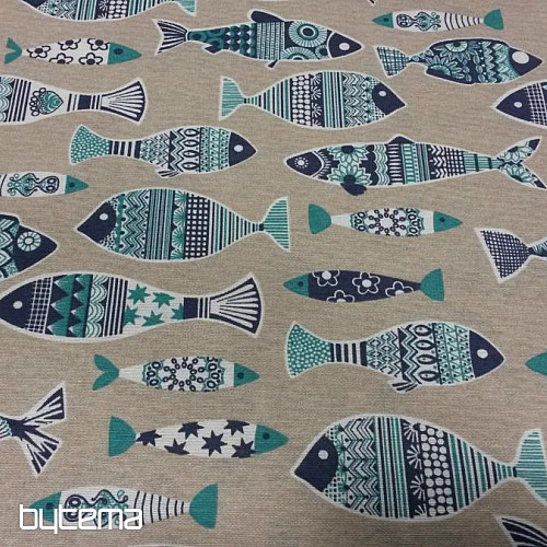 Tessuto decorativo natalizio FISH