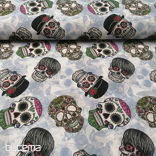 tessuto decorativo SKULL voodoo