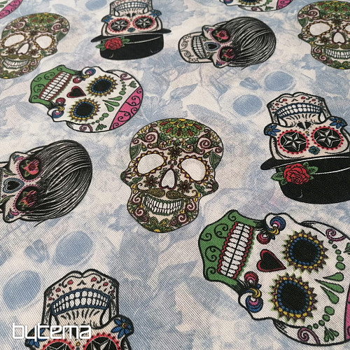 tessuto decorativo SKULL voodoo