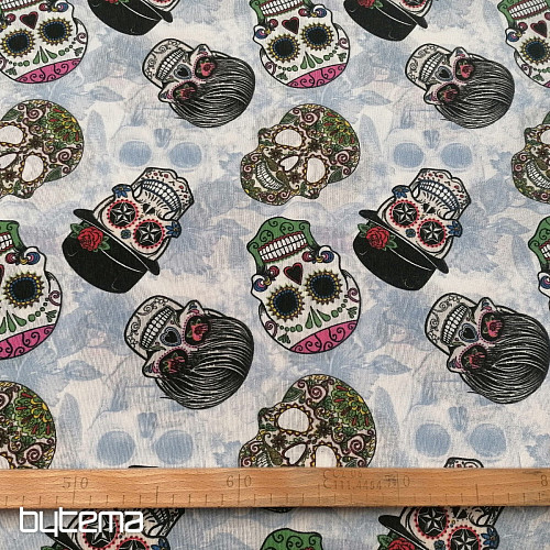 tessuto decorativo SKULL voodoo