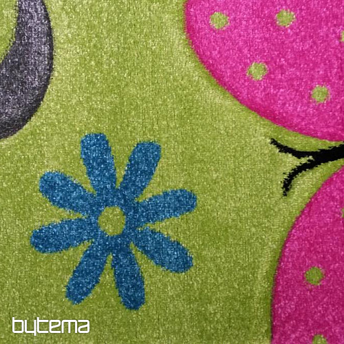Tappeto per bambini Farfalle verde