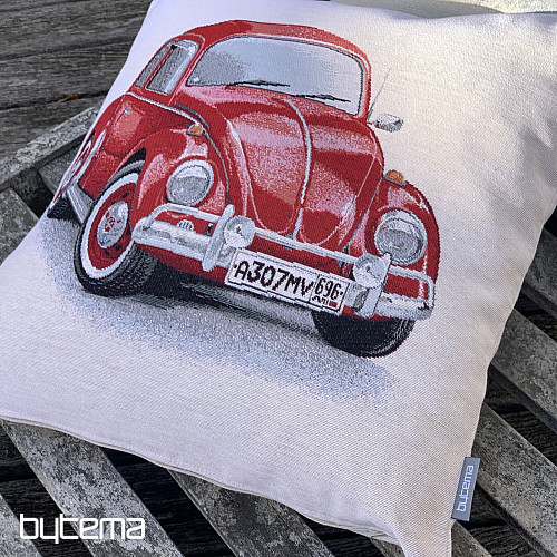 Fodera per cuscino arazzo VW BEETLE ROSSO