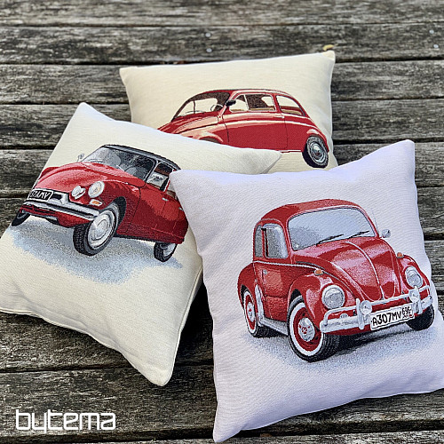 Fodera per cuscino arazzo VW BEETLE ROSSO