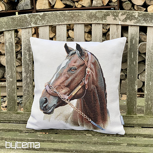 Fodera per cuscino gobelin CAVALLO MARRONE
