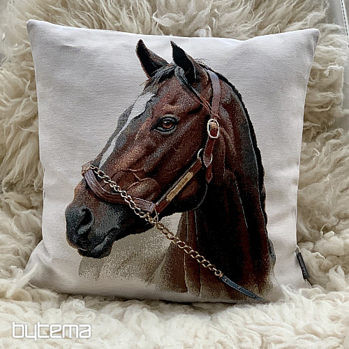 Fodera per cuscino gobelin CAVALLO MARRONE