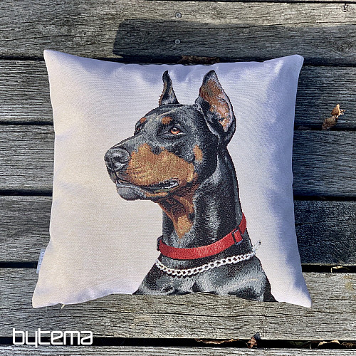 Federa per cuscino arazzo Doberman