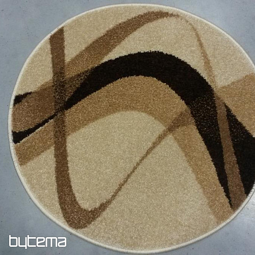 tappeto circolare MARRONE crema