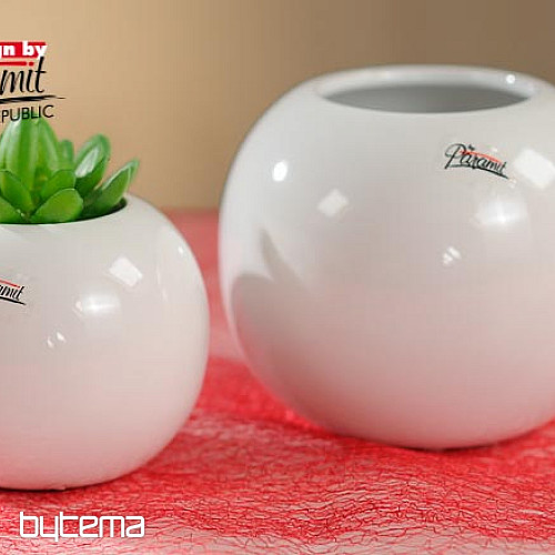 Vaso Tondo bianco 10 cm