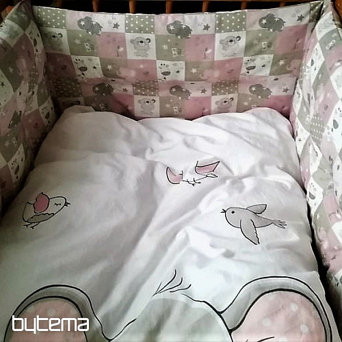 Tessuto di cotone BABY ZOO rosa