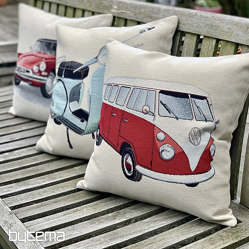Fodera per cuscino arazzo VW BUS ROSSO