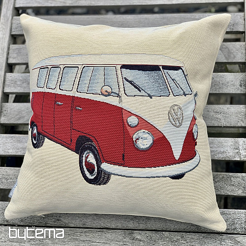Fodera per cuscino arazzo VW BUS ROSSO