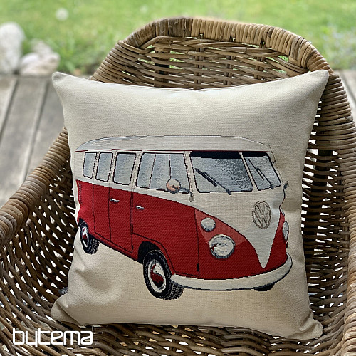 Fodera per cuscino arazzo VW BUS ROSSO