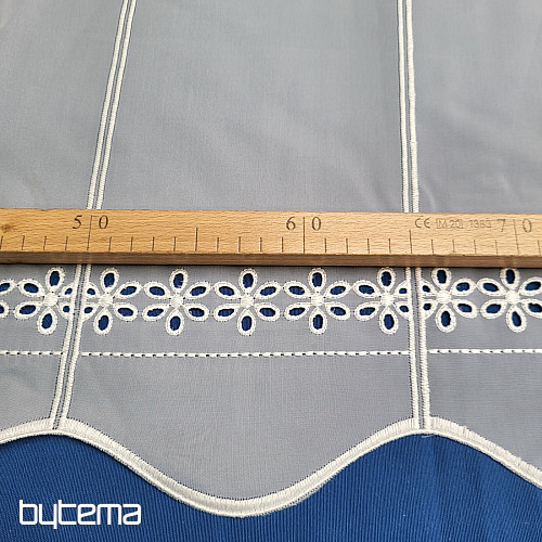 Tenda in vetro colorato GERSTER 11539/0001 bianco