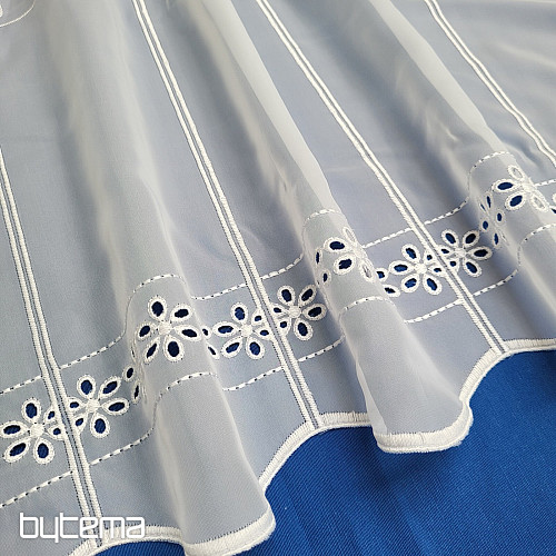 Tenda in vetro colorato GERSTER 11539/0001 bianco