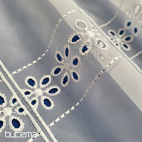 Tenda in vetro colorato GERSTER 11539/0001 bianco