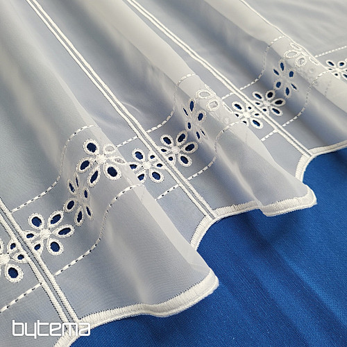 Tenda in vetro colorato GERSTER 11539/0001 bianco