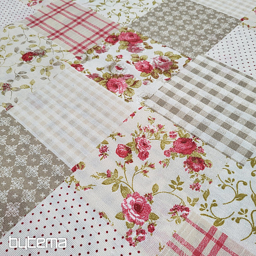Tessuto decorativo patchwork ROSE MARTA