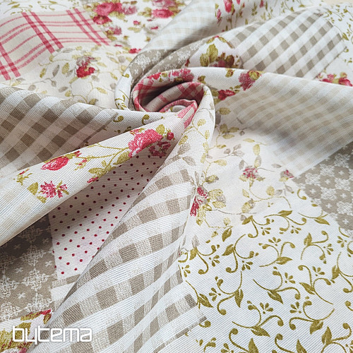 Tessuto decorativo patchwork ROSE MARTA