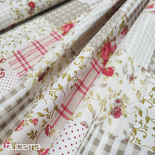 Tessuto decorativo patchwork ROSE MARTA