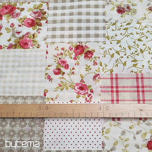 Tessuto decorativo patchwork ROSE MARTA