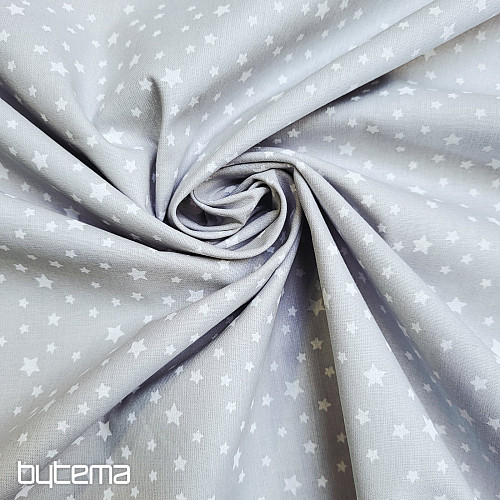 Tessuto di cotone grigio STELLE