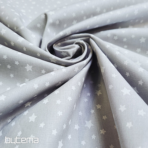 Tessuto di cotone grigio STELLE