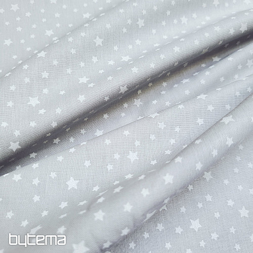 Tessuto di cotone grigio STELLE