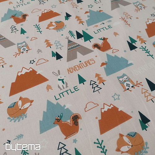 PICCOLE AVVENTURE tessuto di cotone