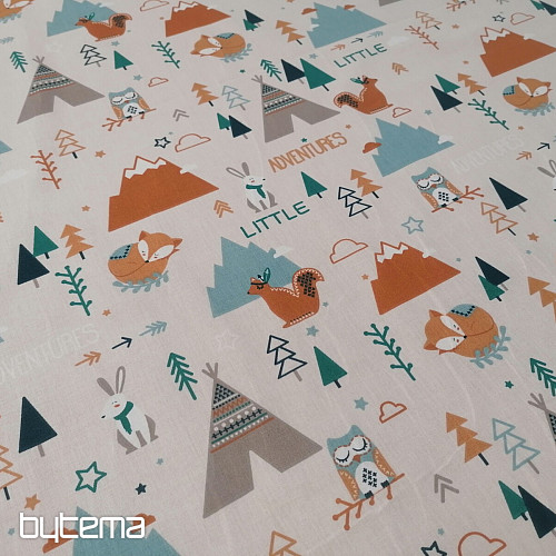 PICCOLE AVVENTURE tessuto di cotone
