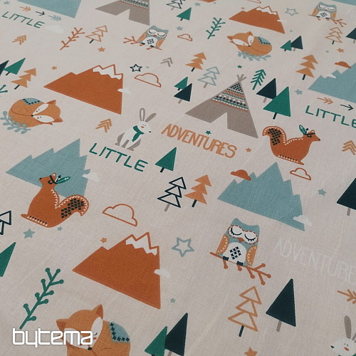 PICCOLE AVVENTURE tessuto di cotone