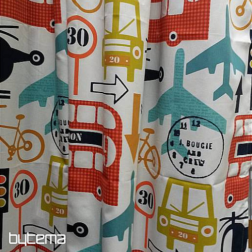 Tessuto decorativo per bambini TRANSPORT, TRAFFIC
