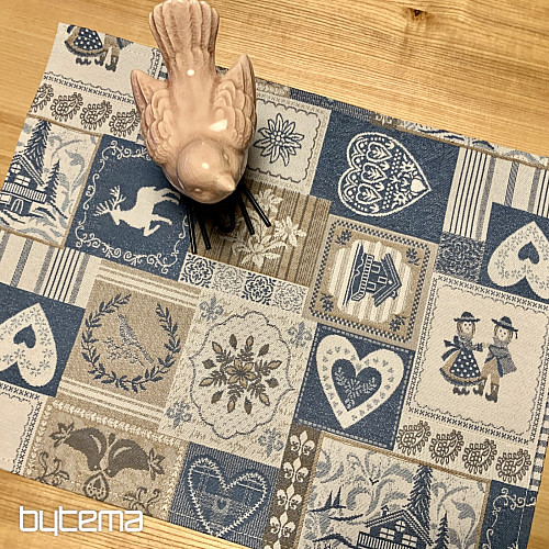 Tovaglietta PATCHWORK CUORE blu