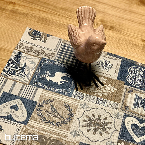 Tovaglietta PATCHWORK CUORE blu